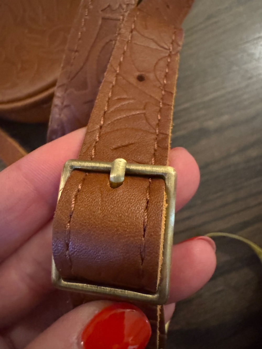 Portland Leather Round Cross Body Bag - Picture 8 of 10